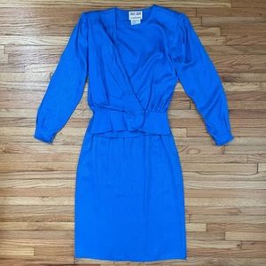 MAGGY LONDON - Vintage Blue Silk Set